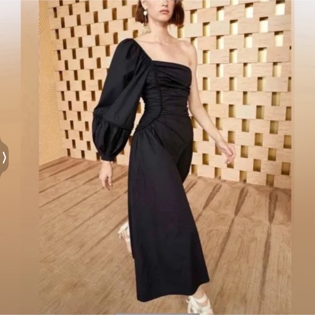 Ulla Johnson Fiorella Dress Midi Black Sz 6